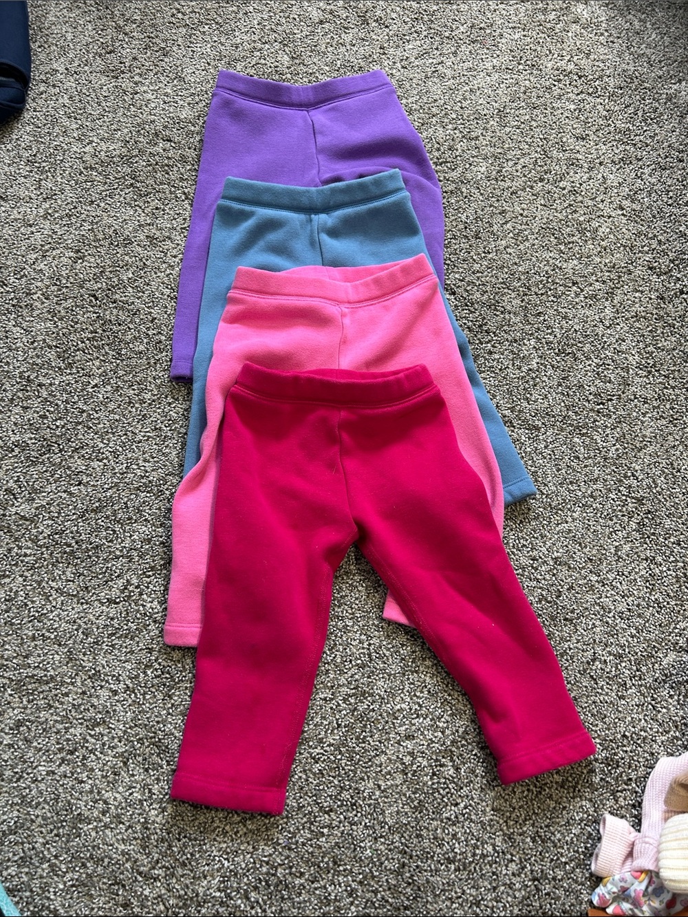 Kids Fleece Pull-On Bottoms - Pink, Hot Pink, Blue, Purple
